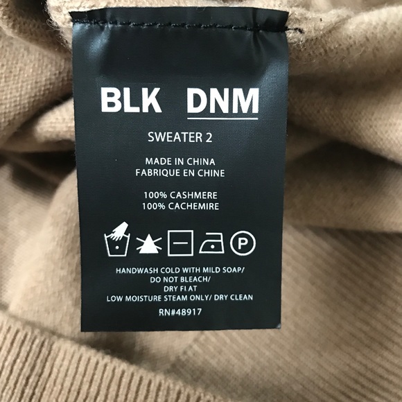 Men's BLK DNM Camel Brown Cashmere Sweater Large - Picture 6 of 6